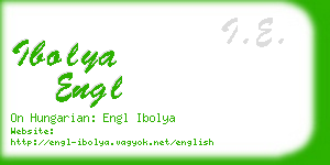 ibolya engl business card
